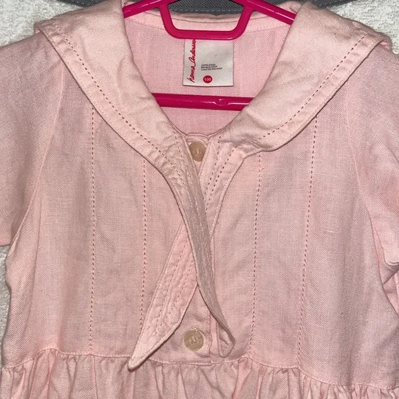 Hanna Andersson Vintage Pink Linen Dress - Picture 4 of 9